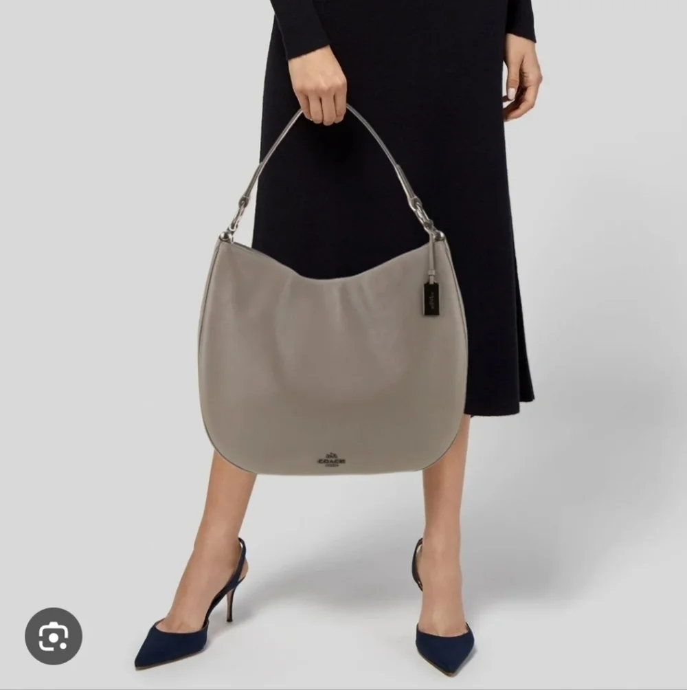 Coach Neutrals Tan Leather Hobo Bag